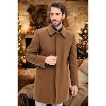 Plt8365 Dewberry Erkek Palto-düz Camel Düz Camel