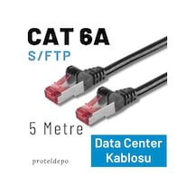 Irenıs 5 Metre Cat6a S/ftp Ethernet Data Center Patch Kablo, Siyah
