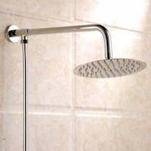 6'' Yuvarlak Paslanmaz Çelik Yağmur Duş Başlığı Yağış Banyo Üstü Püskürtücü Krom Gümüş