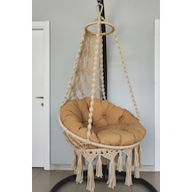 Tek Kişilik Makrome El Örgüsü Salıncak Mis38001bejm Sadece Salıncak + Minder Bej Tek Kişilik Makrome El Örgüsü Salıncak Mis38001bejm Sadece Salıncak + Minder Bej