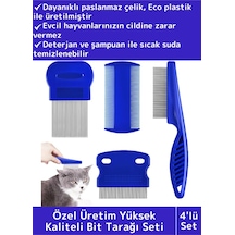Özel Üretim Yüksek Kaliteli Hassas Koruma Petshop Kedi Köpek Evcil Hayvan 4'lü Bit Tarağı Seti