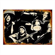 Ahşap Tablo Retro Metallica Posteri