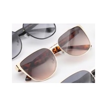 Kadın Uv-400 Korumalı Güneş Gözlüğü Leopar - 719463406 Altın