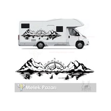 Pusula Deniz Manzara Off Road Kamp Karavan Sticker