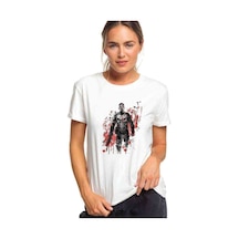 Punisher Baskılı Beyaz Kadın Tshirt