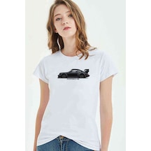 Porsche 911 Baskılı Beyaz Kadın Tshirt