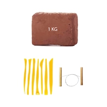 1 KG Kırmızı Seramik Hamuru Plastik Ebeşuar Çamur Kesme Teli