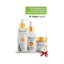 Leke Karşıtı Gözenek Sıkılaştırıcı Aloe Vera Aydınlatıcı Jel-c Vitamini Serum-keten Tohumu Peeling
