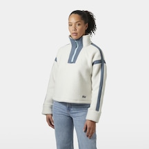 Helly Hansen Polar Imperial Pile Zip Pullover Kadın Beyaz Dik Yaka Sweatshirt Beyaz