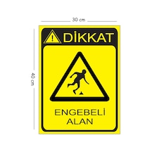 Metal Dikkat Engebeli Alan 30x40 Cm A3 Uyarı İş Güvenliği Levhası