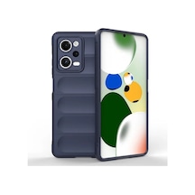 Redmi Note 12 Pro 5G Uyumlu Silikon Kılıf - Kamera Korumalı Esnek Airbag Kapak - Lacivert
