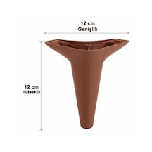Aspen 12 Cm Ceviz 4'lü Set Koltuk Baza Dolap Tv Ünitesi Yatak Odası Konsol Ayağı Ceviz