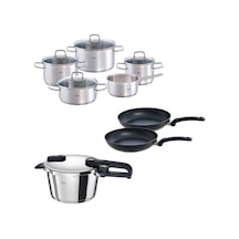 Fissler Vitaquick Edition 4,5 Litre Düdüklü Tencere + Viseo Tencere Ve Tava Seti Çok Renkli