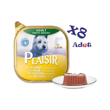 Plaisir Hindi Etli Pate Konserve Yetişkin Köpek Maması 8 x 150 G
