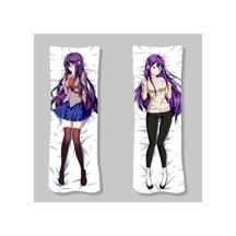 Doki Doki Literature Clup - Yuri Desenli Çift Yön Baskılı Sarılma Yastığı Kılıfı Çok Renkli