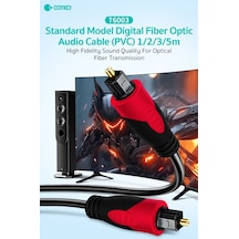 Premium Coteci 1m Dijital Fiber Optik Audio Kablosu Parça Çıkış Arayüz