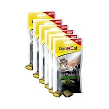 Gimcat Nutri Pockets Kedi Otlu ve Multivitaminli Kedi Ödül Maması 6 x 60 G