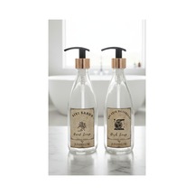 Buççin Online Mağaza 3lü Set Vintage Gold Boş Cam Şişe Bulaşık Deterjanlık Sıvı Sabun 2x330ml Ahşap Altlık Promosyon Pake Çok Renkli