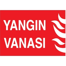 Yangın Vanası Uyarı Tabelası - 50x70 Alüminyum Kompozit Panel - Y17