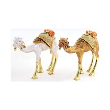 Swarovski Taşlı Tekli Deve Figürü Model 3 Çok Renkli