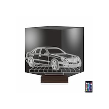 Luvivia Mercedes Araba C Seri Kişiye Özel 3d Lamba - Masa Gece Lambası Şeffaf