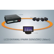 Unique Lcd Ekranlı Park Sensör 19mm Mat Siyah Sensör Uyumlu