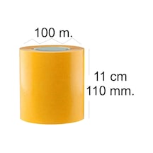 Çift Taraflı Şeffaf Sarı Bant 110 Mm Eninde 100 M. Uzunlukta
