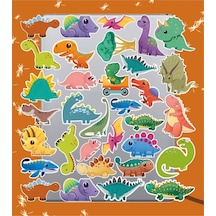 Sevimli Dinozorlar Sticker Seti Laptop Ajanda Notebook Tablet Telefon Defter Etiket Bullet Journal Diğer