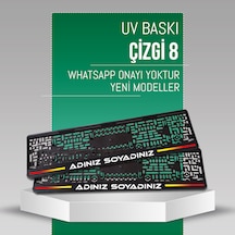 Çizgi 8 Plakalık, 2 Adet Premium Uv Baskı, Plakalıkhane