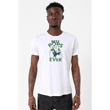 Popeye Best Pops Ever Beyaz Erkek Bisikletyaka Tshirt 001