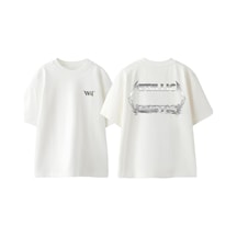 Thewert Metallıca Yansıma Tasarım Sırt Baskılı Pamuk Beyaz Oversize T-shirt