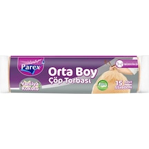 Parex Büzgülü Orta Boy Çöp Torbası Vanilya Kokulu 15 Adet