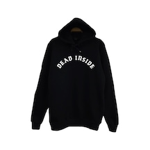 Erkek Siyah Dead Inside Sweatshirt Siyah