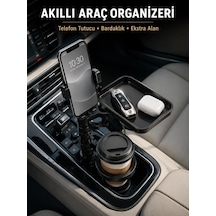 Araç Konsolu İçin Telefon Tutuculu Bardaklık Düzenleyici 1 Adet