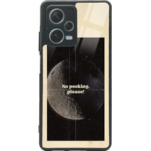 Xiaomi Redmi Note 12 Pro 5g Peeking Tasarımlı Glossy Telefon Kılıfı Siyah