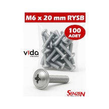 M6x20 Pul Başlı Rysb Vida 100 Lü 1
