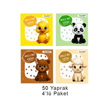 Hayvanlı Mini Akıllı Not Kağıdı 50 Yaprak Yapışkansız Post-it 4'lü - 9011425711588