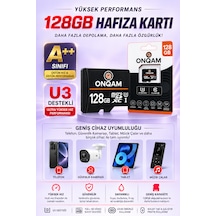 128gb Hafıza Kartı U3 Destekli A++ Class 10 Güvenlik Kameraları Telefon Müzik Çalar Ve Tablete Uygun Hafıza Kartı