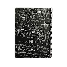 Karton Spiralli Kareli Defter, 18,5x26 Cm, 80 Yaprak Açık Gri