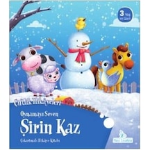 Oynamayı Seven Şirin Kaz-Çıkartmalı Hikaye Kitabı-Çiftlik Hikayeleri- Mavi Uçurtma