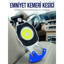 Şarjlı Acil Durum Feneri Elektronik Çakmak Tornavida Ve Emniyet Kemeri Kesicili Taşınabilir El Feneri - Lisinya Diğer