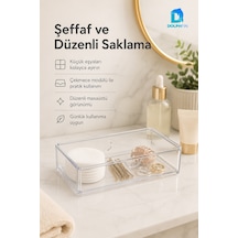Küçük Çekmece Modülü Şeffaf Kozmetik Organizer Makyaj Takı Ruj Oje Pamuk Düzenleyici