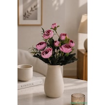 Yapay Çiçek Sitesi Yapay Şakayık Gül Demeti 31cm Pembe