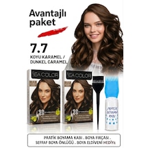 Sea Color Set Saç Boyası7.7 Koyu Karamel 2 Li 2 Kutu+pratik Boya Kabı