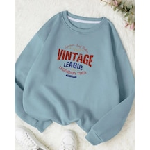 Startmore Vintage Bisiklet Yaka Sweatshırt 3-12 Yaş Arası Mevcuttur Bebe Mavisi