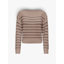 Only Onlkatıa Ls Boatneck Cc Knt Kadın Kahverengi Kazak - 15374823