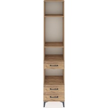 Arges Dolap 4 Raflı 3 Çekmeceli 44x30x221 Çam-çam Çam