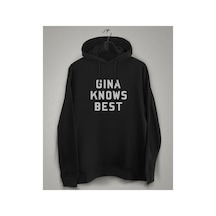 Tarzsokak Unisex Siyah Brooklyn Nine- Nine Gına Knows Best Baskılı Sweatshirt