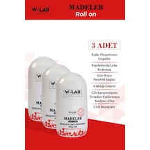 W-Lab Cosmetics Madeleb Beyazlatıcı Roll-On Deodorant 3 x 50 ML