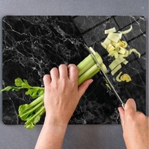 Cam Kesme Tahtası Siyah Mermer 30x40 Cm Diğer